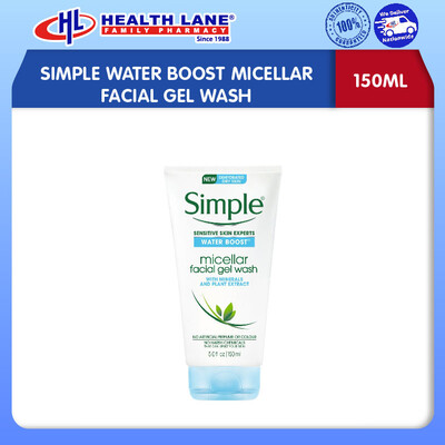 SIMPLE WATER BOOST MICELLAR FACIAL GEL SABUN (150ML)